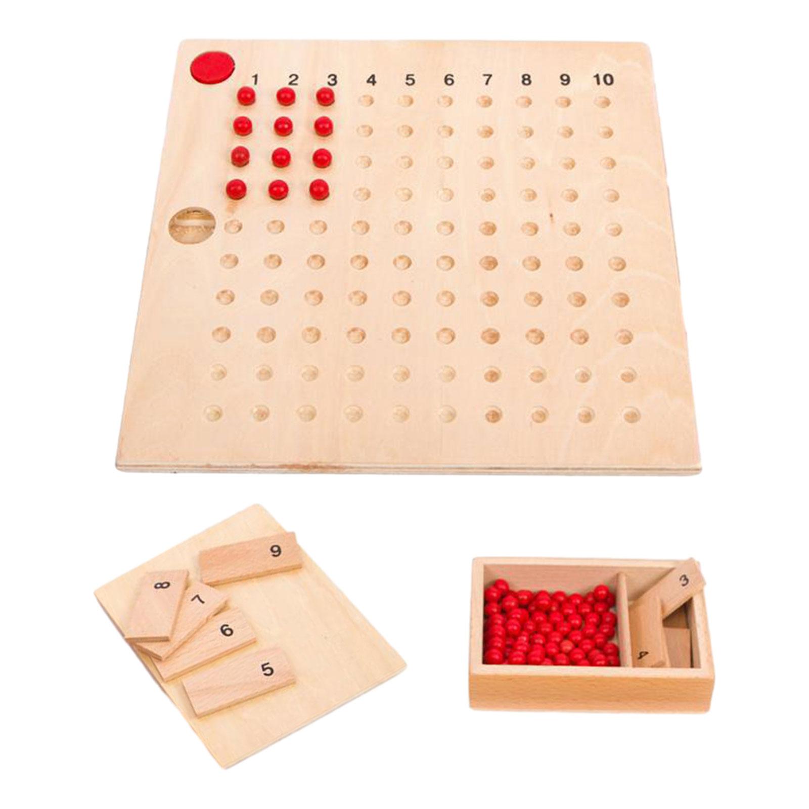 Magideal - Manipuladores De Matemáticas De Madera, Cuentas De Educación En Casa En Caja Para Niñas, Niños, Niños, Multiplicación