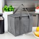 thumbnail image 2 of suxuMhao Bolsas Aisladas Bolsa de 3 Talla L 16x10x13in Bolsas Térmicas Grises Bolsas Nevera Bolsas Aisladas para Entrega de Comida Bolsas de Almuerzo Aisladas Bolsas Aisladas para Compras de, 2 of 3