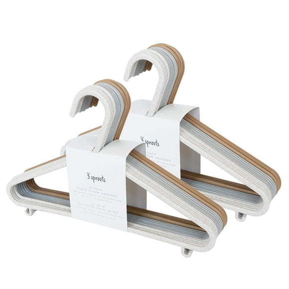Pajitas de trigo Hangers 3 Sprouts de plástico, 30 unidades, para niños pequeños