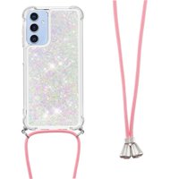 Funda Foxdock Para Samsung Galaxy A26 Con Cuerda Ajustable, Brillo Líquido, Protección Antigolpes Y Lente – Ideal Para Regalo