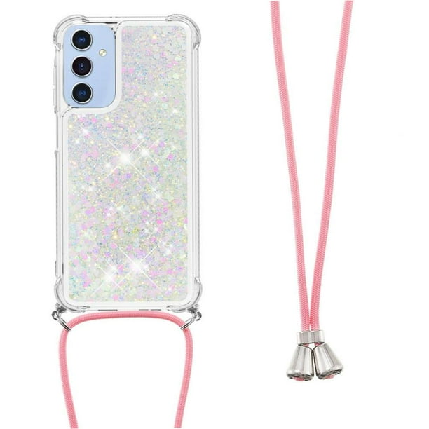 Funda FOXDOCK para Samsung Galaxy A26 con Cuerda Ajustable, Brillo Líquido, Protección Antigolpes y Lente – Ideal para Regalo