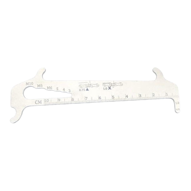 Herramienta Indicadora de Desgaste de Cadena, Verificador de Cadena, Reparación de Comprobación Portátil, Regla de Medición Universal, Calibre para Bi