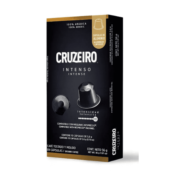 10 CAJAS CAFE CRUZEIRO CAPSULA INTENSO 10X56g