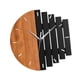 thumbnail image 3 of Reloj De Pared Interior, Práctico Y Resistente, Decoración Del Hogar Para Sala De Estar, Tienda Interior, Marrón Y Negro, 3 of 3