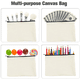 thumbnail image 4 of Estuche grande de lona en blanco para lápices y bolígrafos, bolsa de papelería, monedero, bolsas de cosméticos, 4 of 5