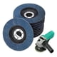 thumbnail image 1 of Set 5 Discos Flap 4 1/2 Grano 120 Lija Metal 115 Mm Azul, 1 of 5