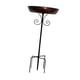 thumbnail image 4 of Baño de pájaro de metal para el diseño de pájaro de jardín exterior con un tazón de alimentación de aves de pájaro de 5 puntas para el césped al aire, 4 of 5