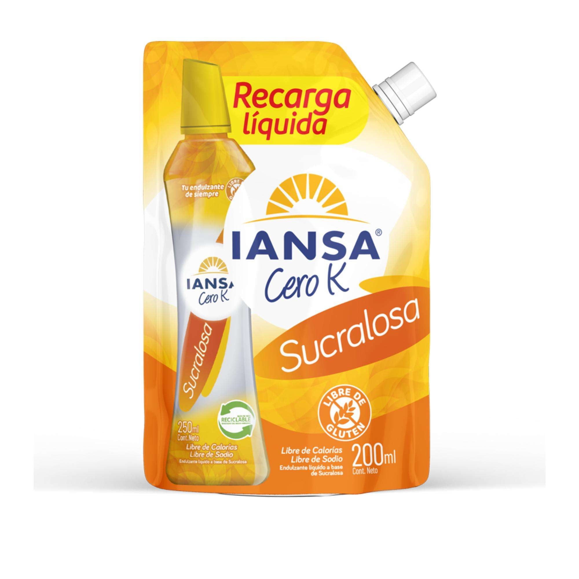 Endulzante Líquido Sucralosa Doypack 200 ml Iansa Cero K