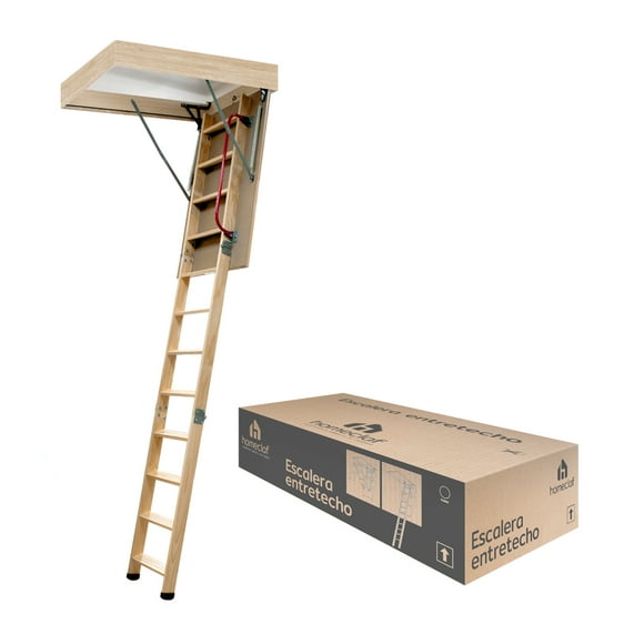 Escalera Ático de Madera Mansarda 70x120cm Homeclaf