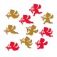 thumbnail image 4 of Troqueles de metal HGSALK 5 piezas Ángel y flecha de Cupido plateado, 4 of 5