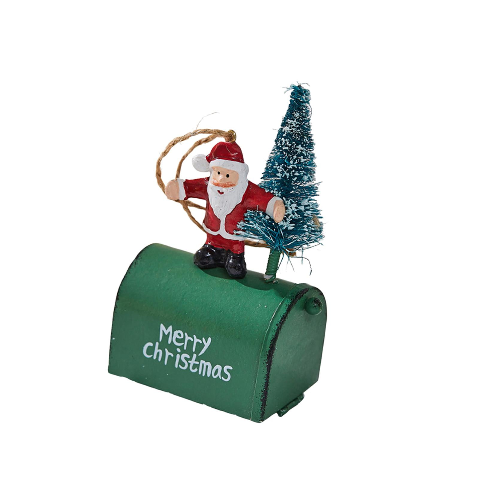 Magideal - Adornos Para De Navidad Con Forma De Buzón De Correo, Buzón De Navidad, Regalos De Metal Colgantes, Portamonedas, Decoraciones Navideñas Para La Papá Noel