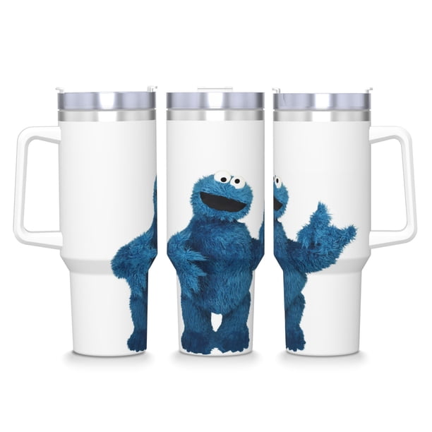 Monstruo Comegalletas Vaso aislado de acero inoxidable con asa, diseño temático, regalo para familia, amigos y fans; incluye pajita y encaja en el portavasos estándar, 40 oz