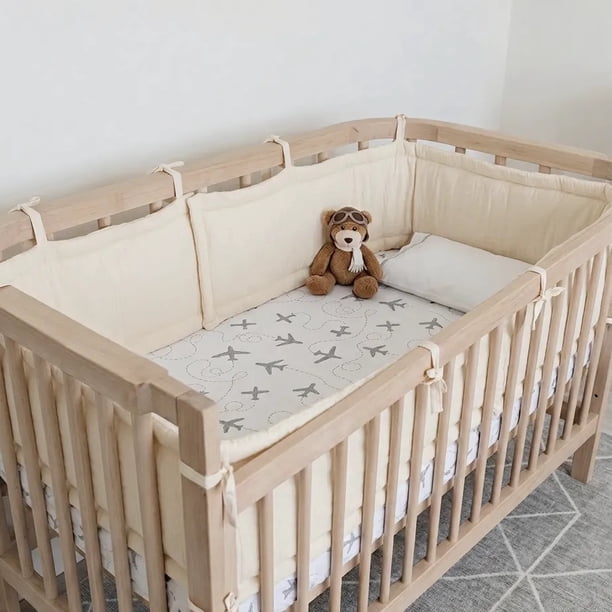 Protector Cuna Bebé 120x60, Cobertura Completa Set 2 Piezas