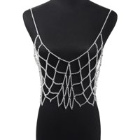 Ioensy - Las Borlas De La Cadena Del Cuerpo En Capas Decoran La Moda De La Joyería Para La Señora Del Aniversario Transparente