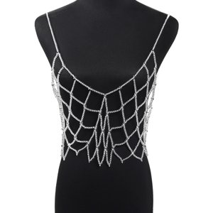 Ioensy - Las Borlas De La Cadena Del Cuerpo En Capas Decoran La Moda De La Joyería Para La Señora Del Aniversario Transparente