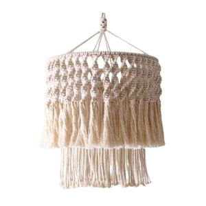 Bothyi - Lámpara De Macramé Boho, Lámpara De Techo, Decoración Para Oficina, Fiesta, Guardería