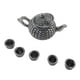 thumbnail image 4 of Juego De Teteras Para Casa De Muñecas Accesorios De Cocina De Metal 1:12 Hada Para Vino Plata, 4 of 5