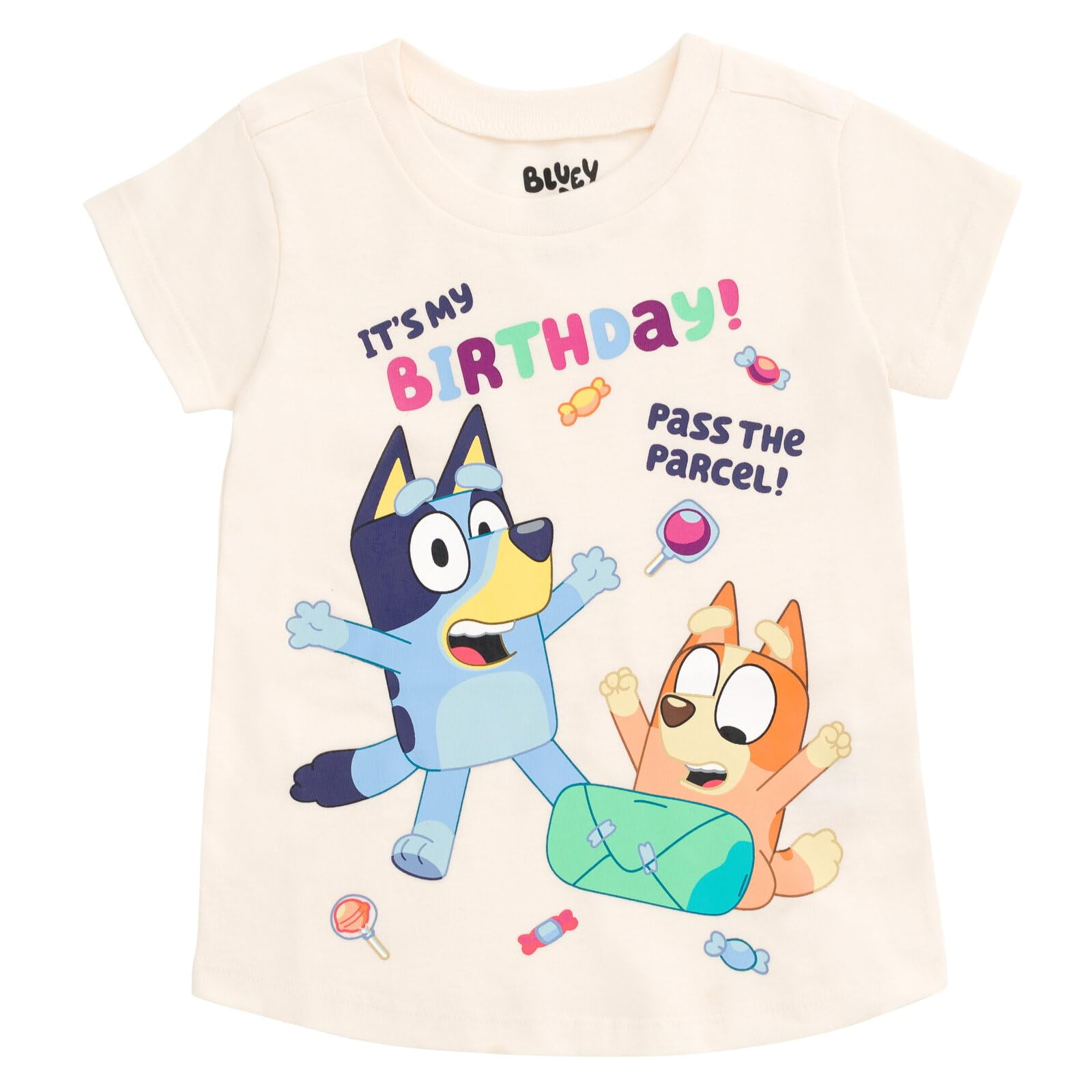 Camiseta Bluey Bingo Birthday Para Niñas De 7 A 8 Años, Color Blanco