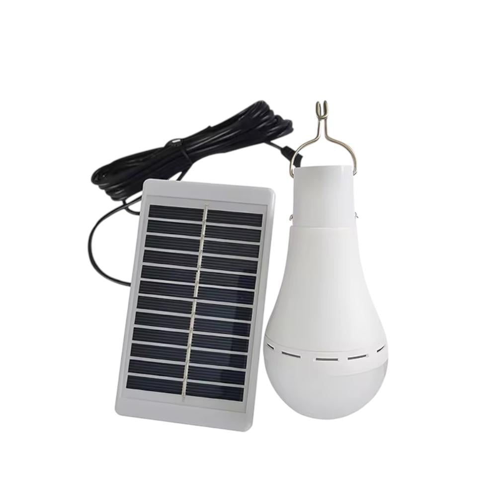 N-ofertas - Ampolleta Led Recargable Usb Impermeable + Panel Solar