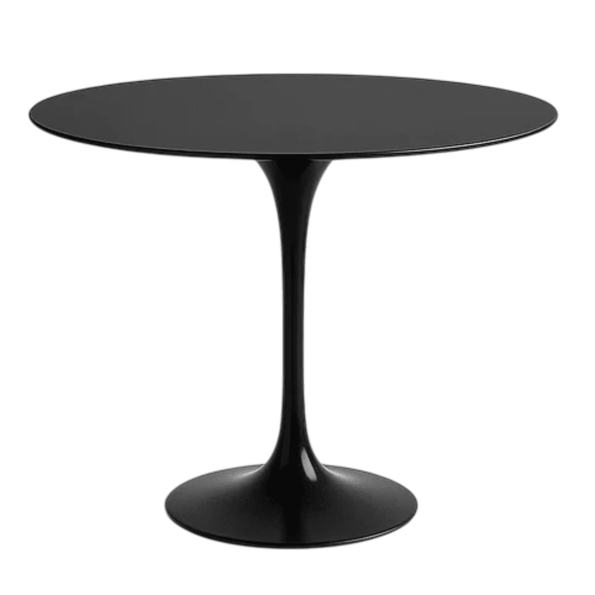 Moboi - Mesa Comedor Redonda Tulip Clasica 100cm Diametro Negra