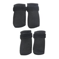 Magideal - 4 Uds. De Cubiertas Para Pies De Mascotas, Protector De Patas, Zapatos Antiarañazos, Botas De Gato De Malla Suave Ajustables Para Baño De Gatos, Corte Negro Pequeño