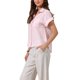 thumbnail image 4 of INSPIRE CHIC Camisa Abotonada para Mujer de Trabajo Casual de Verano con Cuello y Manga Corta XL Rosa, 4 of 6