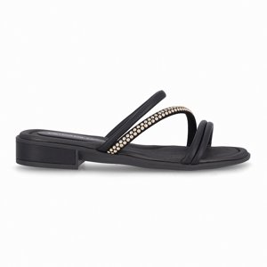 Sandalia Mujer Negro/Strass Taila 78 Piccadilly