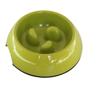 Mascan - Plato Melamina Anti-Ahogo Talla S Verde Perro