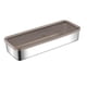 thumbnail image 3 of Contenedor De Almacenamiento De Alimentos De Acero Inoxidable Caja De Pan Para Picnic, Oficina, Viaje 26,5 Cm X 10 Cm X 5 Cm, 3 of 5