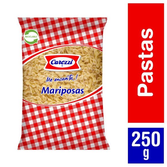 Fideo Pasta Mariposas N°93 Bolsa, 250 g