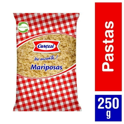 Fideo Pasta Mariposas N°93 Bolsa 250 G Carozzi