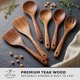 thumbnail image 2 of Zulay Kitchen 6 Piece Teak Wooden Utensil Set, Wooden Spoons, 2 of 3