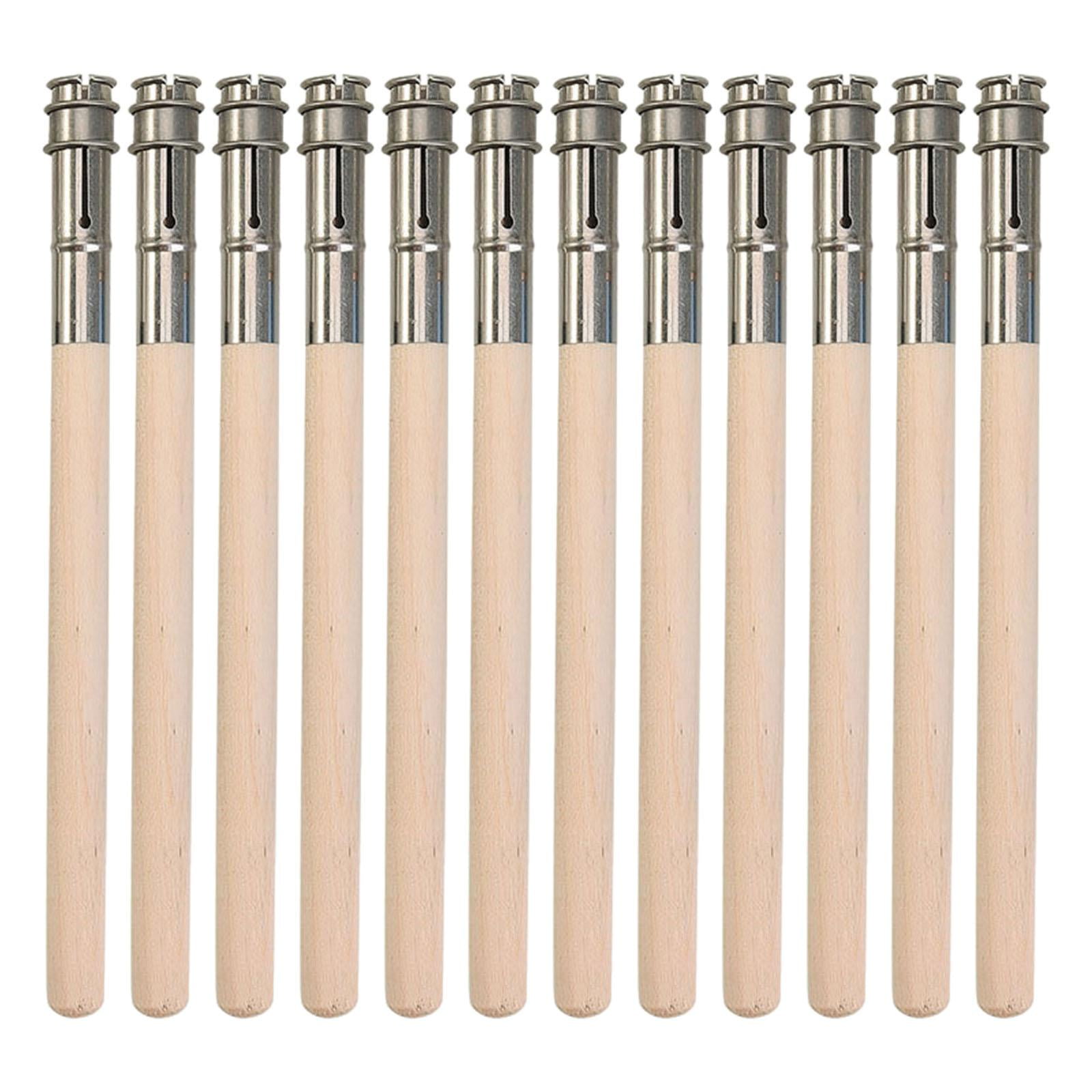 Bothyi - 12 Uds Extensores De Lápiz Alargador Mango De Madera Para Pintar Dibujo Escolar