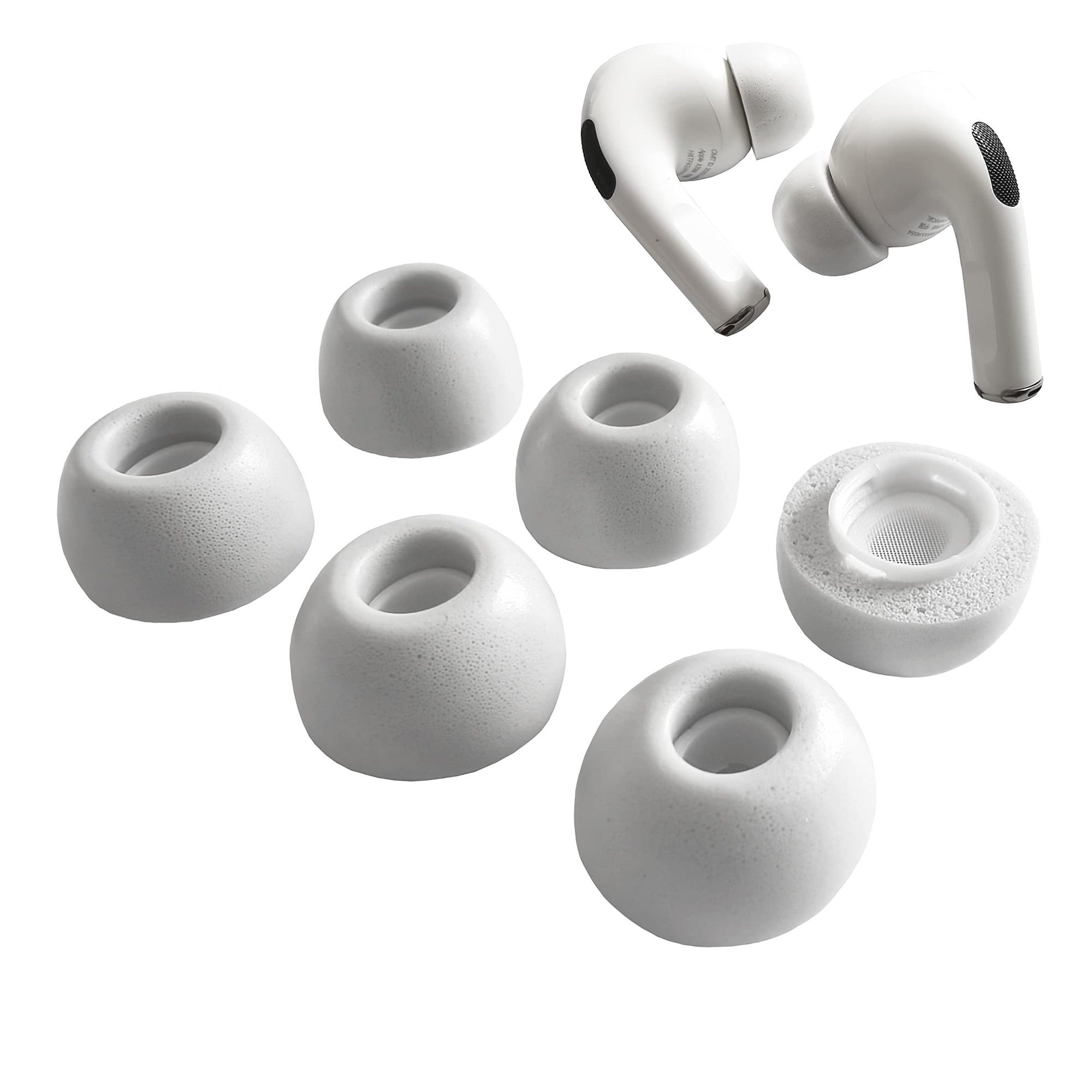 Almohadillas Luckvan De Espuma Para Airpods Pro/pro2, 3 Pares, Blancas