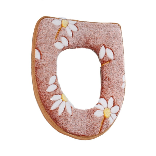Asiento de inodoro universal floral para mantener su inodoro cálido y cómodo, asiento de inodoro cálido