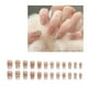 thumbnail image 1 of 24 uñas postizas cortas, uñas postizas tipo ataúd para mujer con diseño de mariposas y brillo., 1 of 7