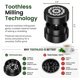 thumbnail image 2 of Molino de hierbas Flower Mill 51 mm negro de aluminio, 2 of 7