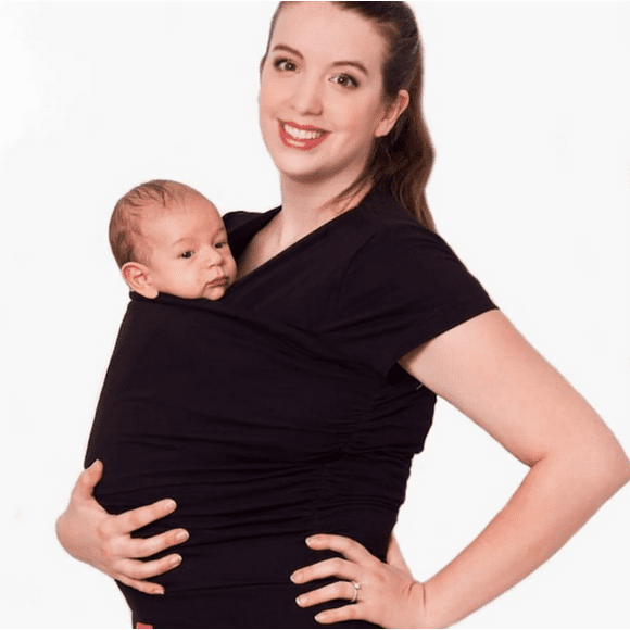 Camiseta De Porteo Y Lactancia Luandlubaby ( Portabebé) Negro Liso M