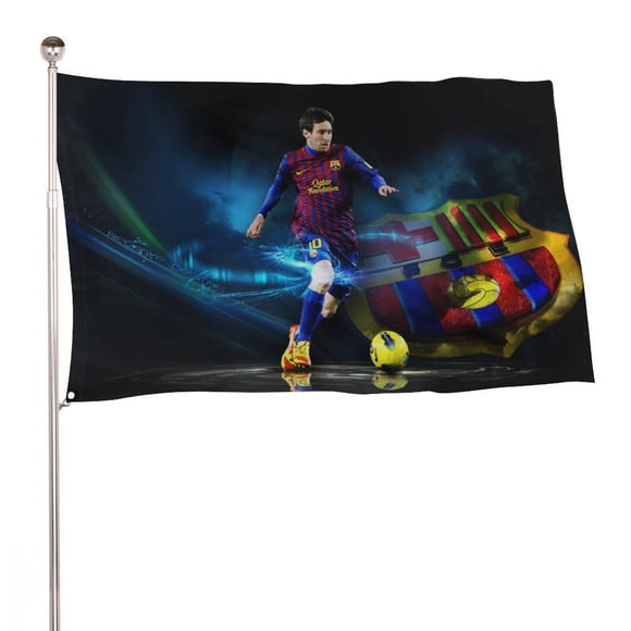 Lionel Messi Bandera impresa con temática, regalo perfecto para fanáticos, amigos y familiares, y adecuada para actividades al aire libre e interiores, decoraciones de fiesta. 120*180CM