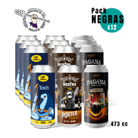 Productoras Cerveceras De Chile - Pack 12 Cervezas Negras 473 Cc C/U