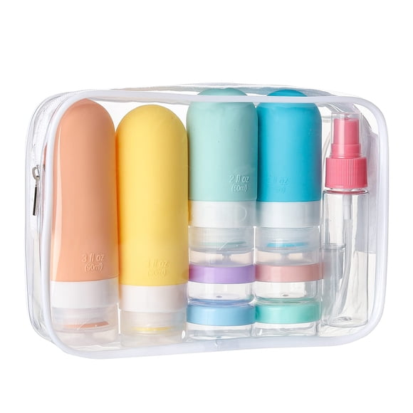 Set de botellas de viaje DEPOZA Depoza, 16 unidades, silicona, color blanco
