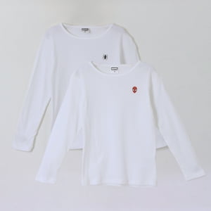 Bipack Camiseta Escolar Niño Manga Larga Blanco Marvel