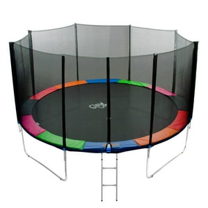 Glowup - Cama Elástica + Malla Y Escalera 12 Ft