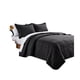 thumbnail image 2 of Cubrecama Quilt Reversible Queen 228x228 Cm Más Fundas Almohada Negro, 2 of 3