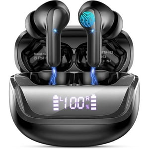 Aaronmei Auriculares Inalámbricos Bluetooth 5.4 Negro