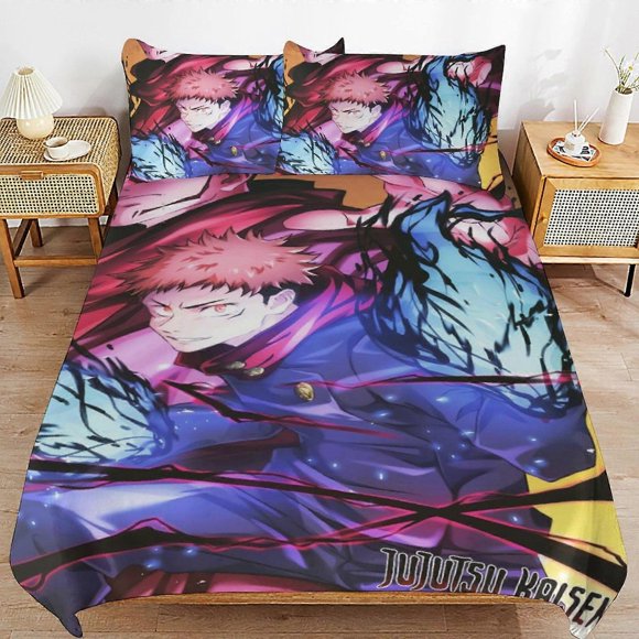 Jujuu isen Bedding Set Duvet Cover Comfortable and Lightweight Cartoon Bedding3 Piece