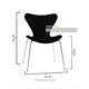 thumbnail image 2 of Silla Jlove Velvet Gold - Negro, 2 of 3