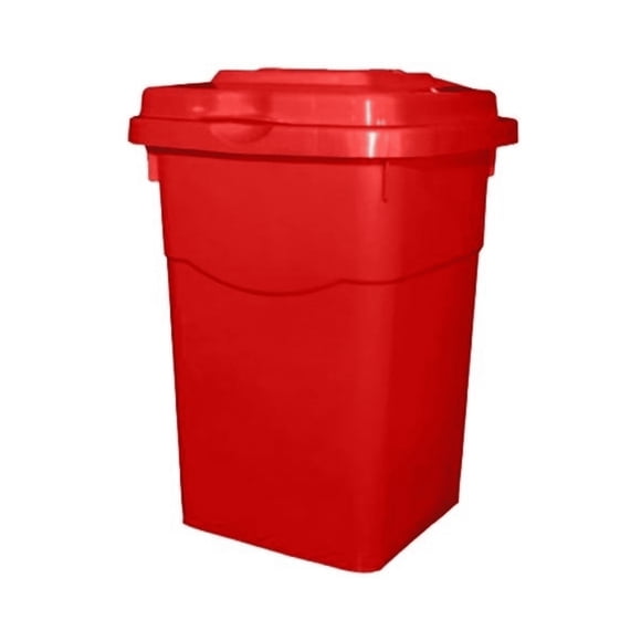 Basurero Plastico con tapa 50 litros - Rojo