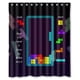 thumbnail image 1 of Cortina de ducha con diseño de juego de Tetris, con ganchos, tamaño 60 x 72 pulgadas, 1 of 3