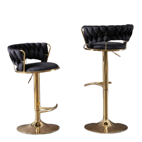 Habita2 Chile - Pack 2 Taburete Queen Ajustable - Negro